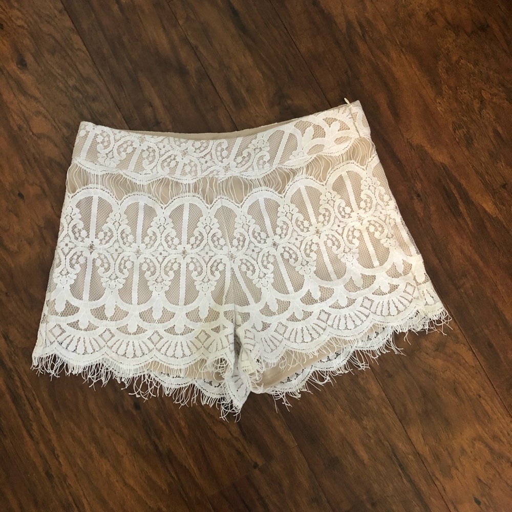White lace shorts brand new with tags size medium